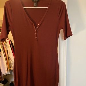 Maroon Midi Dress